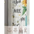 thumbnail image 6 of You Are My Sunshine Sheer Curtains 72 inches Long 2 Panels Set Vintage Sunflower Bee Farm Sheer Window Curtain Rod Pocket Voile Drapes for Living Room/Bedroom, Each 52" W x 72" L, 6 of 7
