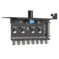 thumbnail image 1 of Leftwei PC Chassis Fan Hub CPU Cooling Hub, Fan Hub 12V 3pin 4pin 1 Knob 8 Channels Stable Precise Fan Speed Controller with Screw for Computer CPU Chassis, 1 of 8