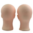 thumbnail image 3 of Professional 21'' Silic Practice Training Bald Head Cosmetology Doll Head for Extension Grafting Makeup, 3 of 9