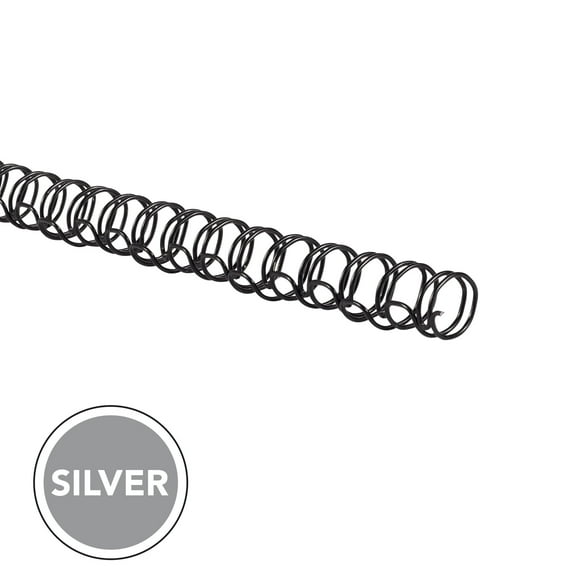 GBC WireBind Binding Spines, 3/8", Silver, 100 Pack