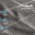 thumbnail image 3 of Bare Home Luxury 1800 Collection Fitted Sheet, Ultra-Soft, Deep Pocket, Queen, Modern Plaid - Gray/White, 3 of 6