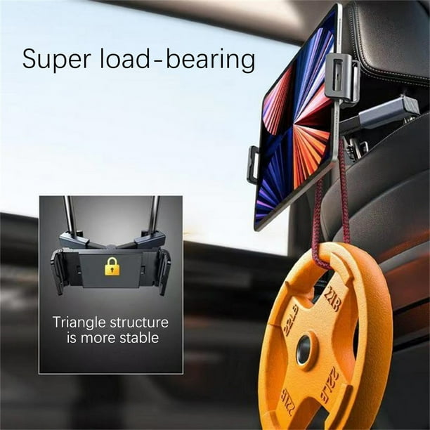 Support Voiture Siège Arrière Rotation 360° Pour IPad - Appuie-Tête Enfant Stable Et Extensible