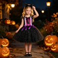 thumbnail image 5 of EliteGoogv Girls Halloween Dress Role Play Outfits Halloween Tutu Dress For Girls Role Play Halloween Costumes Purple 7Y, 5 of 9