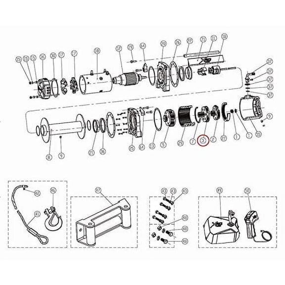 Smittybilt 97412-03 Winch Gear Carrier