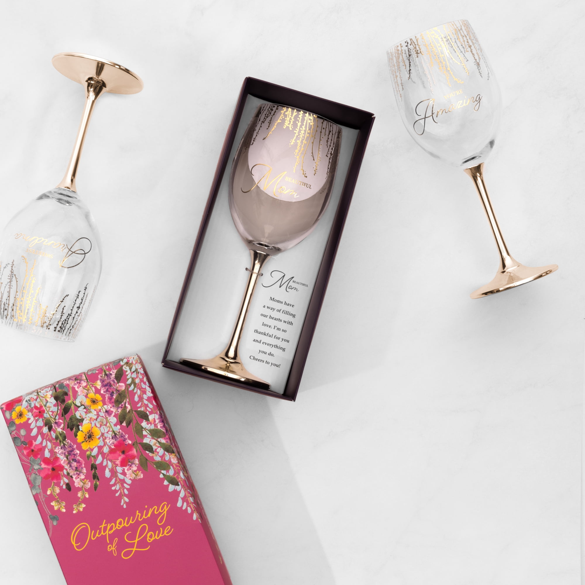Mom - Gift Boxed 19 oz Crystal Wine Glass