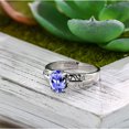 thumbnail image 4 of Gem Stone King 925 Sterling Silver Blue Tanzanite Women Ring (1.16 Ct Oval 8X6MM, Gemstone Birthstone, Size 5), 4 of 4