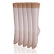 thumbnail image 1 of Medias de rodilla de seda para mujer Inspire Chic, color café, talla única, con puntera reforzada y transparente, 1 of 5