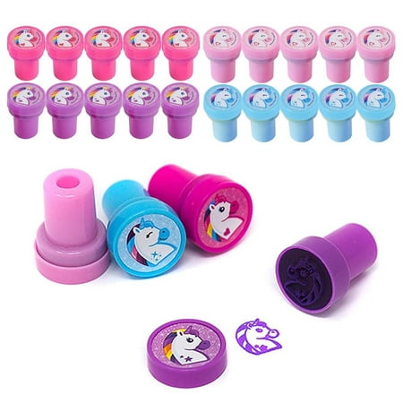 Kicko Mini Rainbow Unicorn Stampers - Plaster Stamps, 24 Pack