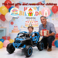 thumbnail image 5 of Holaki 24V Kids Ride On UTV Car, 120Wh Battery, Dual 380W Motors, Top Speed 4.97 MPH, Ages 3-6, Electric Ride On Toy with Remote Control, Bluetooth, Music, LED Lights, 4-Wheel Suspension, Blue, 5 of 9