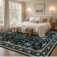 thumbnail image 3 of Area Rugs 10x14 Living Room Rug: Washable Rug Soft Vintage Boho Medallion Carpet Indoor Floor Non-Slip Stain Resistant Large Carpets for Bedroom Dining Room Farmhouse Nursery Home Office Black, 3 of 17