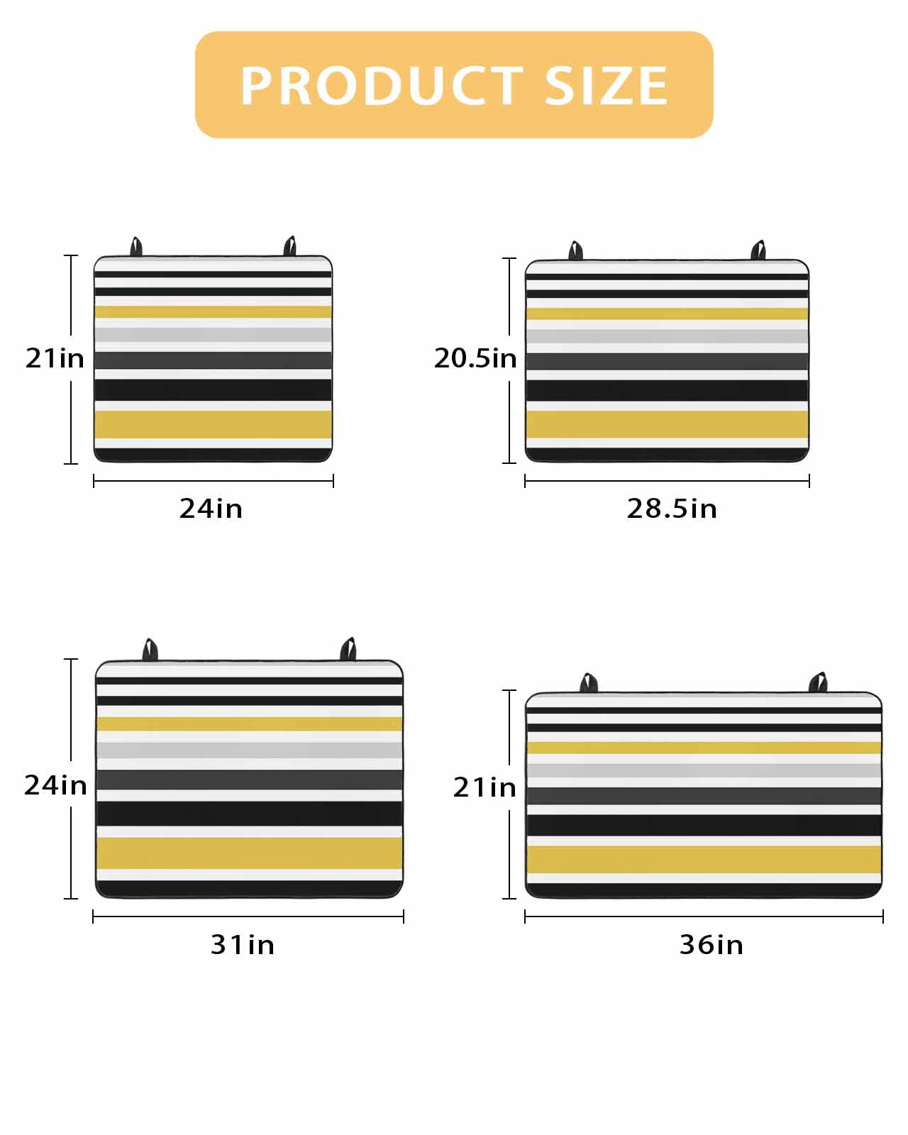 nqOlkjepod Large Induction Cooktop Protector Mat 24"x21", Yellow Black Stripe Stove Top Covers for Electric Stove, Modern Abstract Art Coarse Striped Stove Burner Cover Mats, Glass Top Stove Cover
