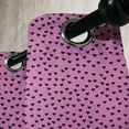 thumbnail image 3 of Ambesonne Hot Pink Grommet Curtain, Black Hearts Romantic, 50" x 84", Fuchsia Black, 3 of 6