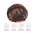 thumbnail image 5 of Kdxio Colorful Reptile And Leaves Print Shower Cap for Women,Elastic and Reusable,Double Waterproof Layers Bathing Hat, 5 of 6