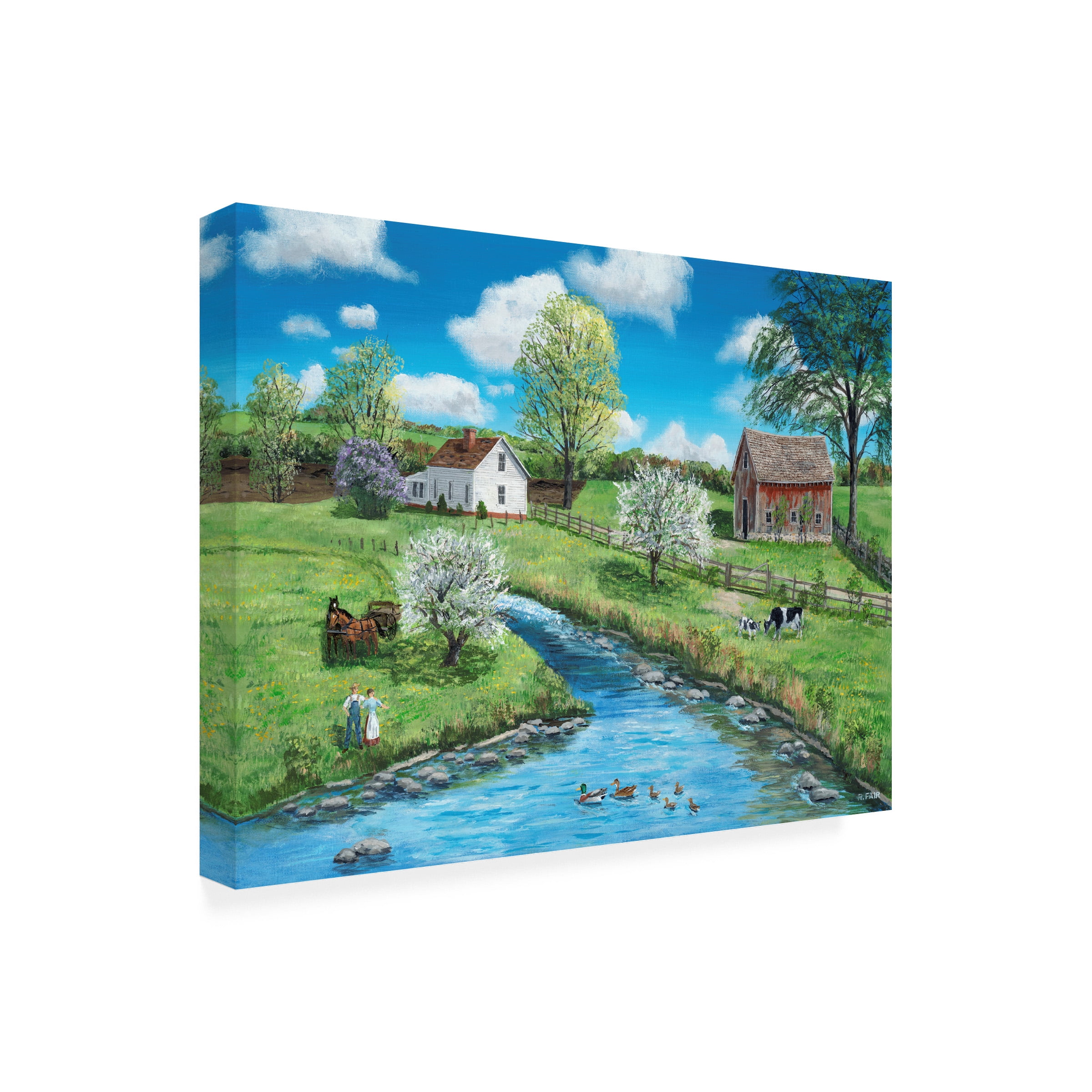Canvas Wall Art - Bob Fair 'New Beginnings' Wall Art for Living Room, Bedroom, or Office Décor by Trademark Fine Art - 19 x 14 Inches