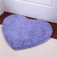thumbnail image 3 of Kmbangi Floor Mat+Anti-Slip Solid Color Heart-Shaped Carpet Footcloth, 3 of 9