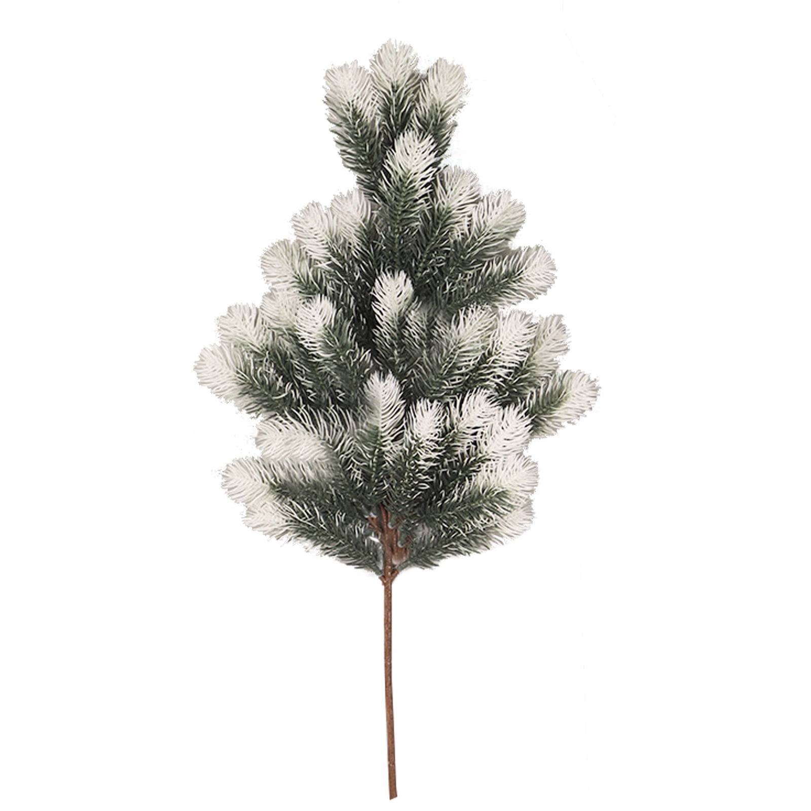 20Pcs Christmas Tree Picks Sprays 10.4 Glitter Artificial Pine Needles  Branches Twigs Fake Pine Stems Picks for Xmas Tree Holiday Arrangement  Crafts DIY Garland Wreath Home Decor (20 Silver) Silver 20