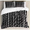thumbnail image 1 of Fishing Theme Duvet Cover Set Queen Size, Fisherman Marine Rope Twisted into a Ring in Monochrome Design, Decorative 3 Piece Bedding Set with 2 Pillow Shams, Charcoal Grey and White, by Ambesonne, 1 of 3