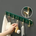 thumbnail image 5 of 6-Hook Heavy-Duty Wall-Mounted Coat Rack - Adhesive Utility Hooks for Living Room, Dormitory & Bathroom - No-Drill Organizer Hooks for Coats, Towels & Supplies, 5 of 9