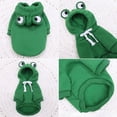 thumbnail image 2 of Sudadera con capucha para perro, para otoño e invierno, para perros pequeños, gatos, con estampado de rana, bulldog francés, cachorro, suave y cálido disfraz de forro polar, sudaderas para chihuahua., 2 of 2