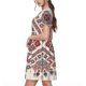 thumbnail image 2 of Easygdp Fashion Tatreez2 para Vestido Transpirable de Mujer, Vestido Suelto de Manga Corta con Pliegues y Bolsillos para el Verano, 2 of 6