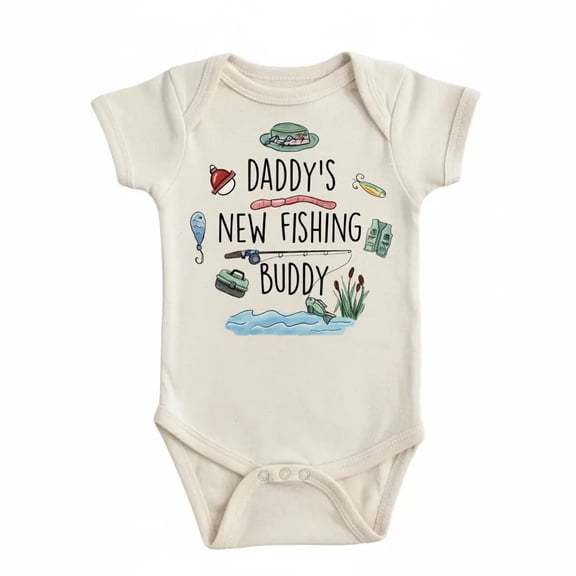 Fishing Newborn Baby Bodysuit