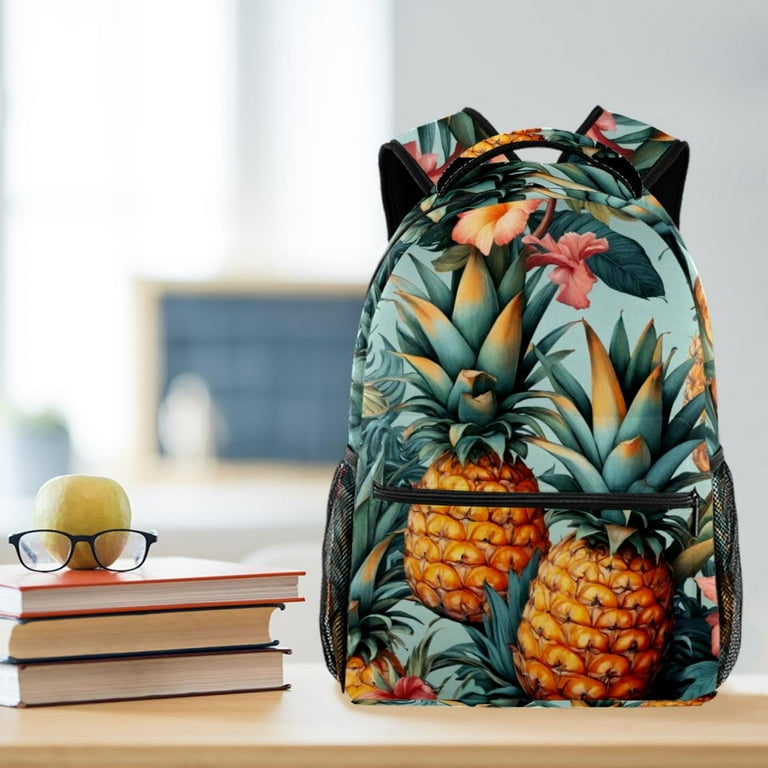 School Laptop Backpacks Medium Size Pineapple Aesthetic Pattern Travel Backpack Girl Boy Shoulder Bag Walmart