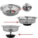 thumbnail image 4 of Pantalla de escoria de filtro de fregadero de cocina de acero inoxidable 2 piezas Afortunado Sencillez, 4 of 5
