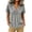 *Black, variant on VBVC Women's Gingham V Neck Short Sleeve Top , Ladies' Relaxed Fit Collared Blouse , Casual Summer Loose Tunic Shirt For Women, Black , XS-4XL