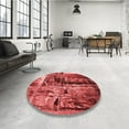 thumbnail image 4 of Ahgly Company Machine Washable Indoor Square Transitional Red Area Rugs, 3' Square, 4 of 7