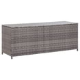 thumbnail image 1 of vidaXL Garden Storage Box Grey 150x50x60 cm Poly Rattan, 1 of 5