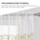 thumbnail image 4 of Cortina de ventana con hojas, cortina transparente, panel de ventana, cortina para sala de estar y dormitorio, 4 of 6