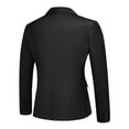 thumbnail image 6 of Cloudstyle Men's Slim Fit Notched Lapel 3-Piece Suit Set, Two-Button Single-Breasted Back Vent Formal Wear, Wrinkle-Free Polyester for Weddings & Business, 6 of 16