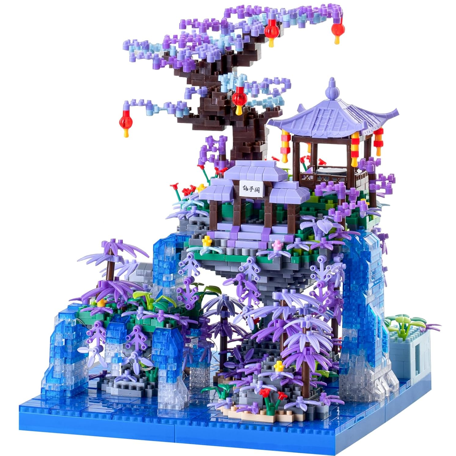 Cherry Blossom Tree Building Set with Gift Box – 3320 PCS Sakura Tree House Lights Building Kit, Original Music Symphony Model, Japanese Cherry Bonsai Tree Construction Toy