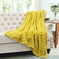 thumbnail image 4 of Home Soft Things Super Soft Decorative Throw Blanket - Lemon Curry- 50" x 60", 4 of 8