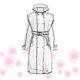 thumbnail image 4 of OUNONA Chaqueta Impermeable Transparente Con Cinturón Y Capucha Para Días Con Cambiante, 4 of 8