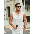 thumbnail image 3 of COOFANDY Mens Lightweight Knitted Tank Tops Summer Beach Tee Shirts V Neck Casual Breathable Undershirt, 3 of 5