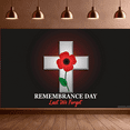 thumbnail image 4 of Red Poppy Remembrance Day Banner Cross Design Memorial Decoration Last We Forget for Commemoration Event Tribute Ceremony, 4 of 7