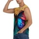 thumbnail image 3 of Fotbe Vibrant Rainbow Butterfly A Men's Camiseta sin Mangas Estampada para Hombres, Playera Casual para Gimnasio, Entrenamiento, Playa-Large, 3 of 7