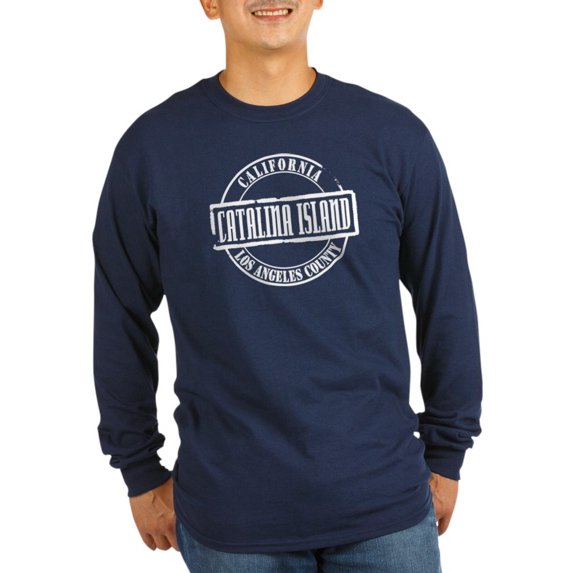CafePress - Catalina Island Title - Long Sleeve Dark T-Shirt