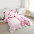 thumbnail image 3 of Homewish Happy Valentine'S Day 2pcs Bedding Comforter Set For Female Men Adults,Kawaii Gnome Twin Comforter Sets,Love Heart Print Breathable Bedding Set,Breathable Home Decor,Reversible, 3 of 8
