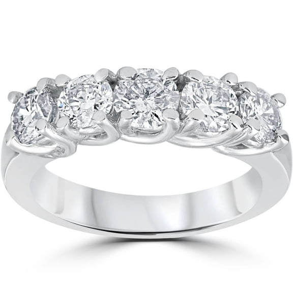 Pompeii 1 1/2ct Diamond Wedding Anniversary Band 14k White Gold Ring (G/H,I1)