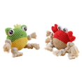 thumbnail image 4 of Frog Dog Toy Cute Soft Creative Dog Tooth Cleaning Toy Plush Rope Toy for Dogs, 4 of 10