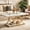 White, variant on Fnova 47.24" Rectangular Coffee Table, Modern 2-Tier Imitation Marble Wood Coffee Tables with Storage Shelf for Living Room, Geometric Metal Legs, Easy Assembly