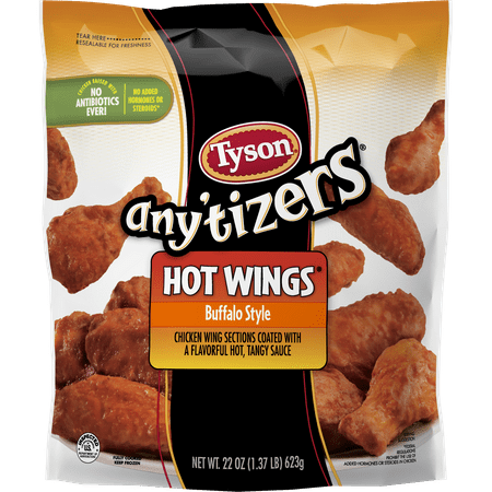 Tyson® Any'tizers® Buffalo Style Bone-In Chicken Wings, 22 ...
