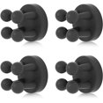 thumbnail image 1 of 4pcs Silicone Toothbrush Holders (Dark Grey), Multifunction Hook, Waterproof, Self-Adhesive, Single Toothbrush Hook, Wall Hanging Plug Holder, Bathroom, Kitchen, Living Room, Office, 1 of 5