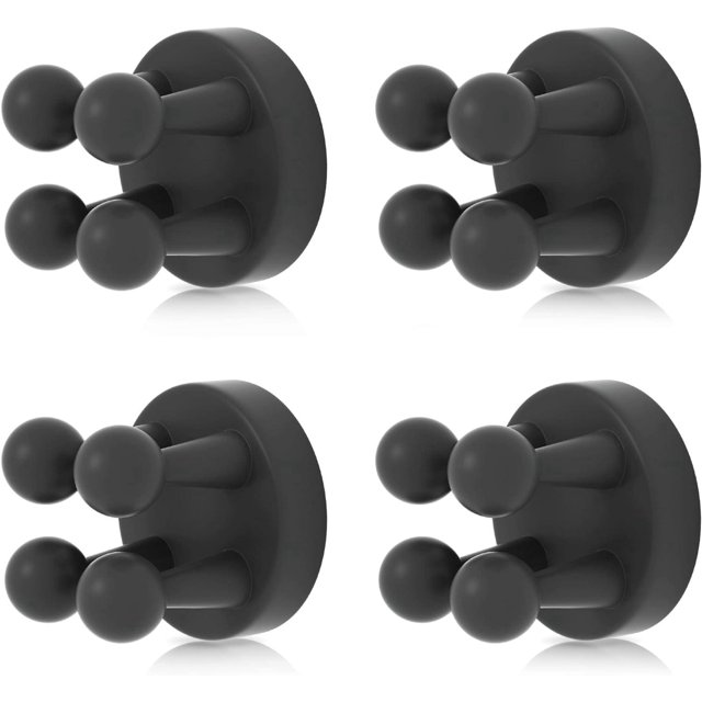 4pcs Silicone Toothbrush Holders (Dark Grey), Multifunction Hook, Waterproof, Self-Adhesive, Single Toothbrush Hook, Wall Hanging Plug Holder, Bathroom, Kitchen, Living Room, Office