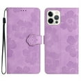 thumbnail image 1 of Jiahe Cover for iPhone 12 Pro Max, Wallet Phone Case，Premium Flip Leather with Hand Strap Shockproof Flower Pattern Case with Magnetic Clasp Card Holder Kickstand Case Cover, purple, 1 of 1