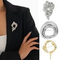 thumbnail image 2 of Modern Alloy Brooch In Gold or White K Tone Stylish Lapel Pin Accessory Suitable For Office Wear And Special Occasions, 2 of 9