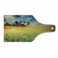 thumbnail image 1 of Poppy Flower Cutting Board, Freshening Sky View with Grass Poppies Against Sunset Horizon Countryside, Tempered Glass Cutting and Serving Board, Wine Bottle Shape, Red Green Blue, by Ambesonne, 1 of 1