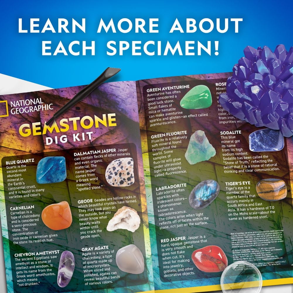 National Geographic Jumbo Gemstone Dig Kit, Gemstone Dig Kit